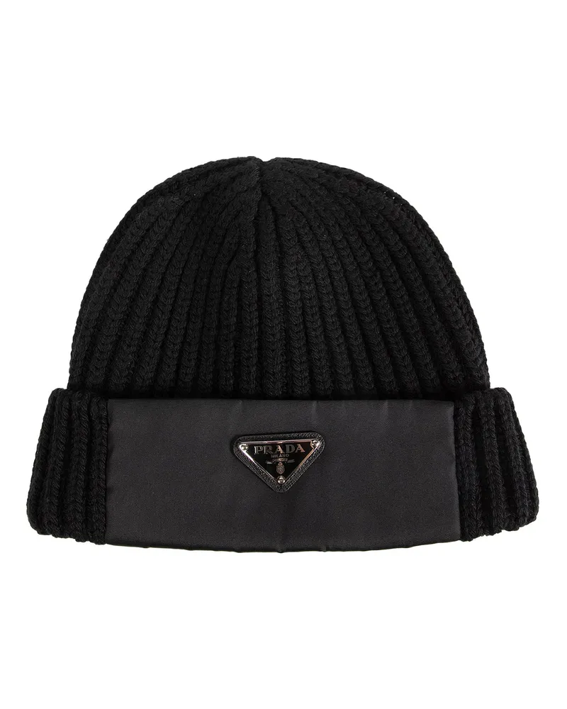 Prada Beanie in Wool Black