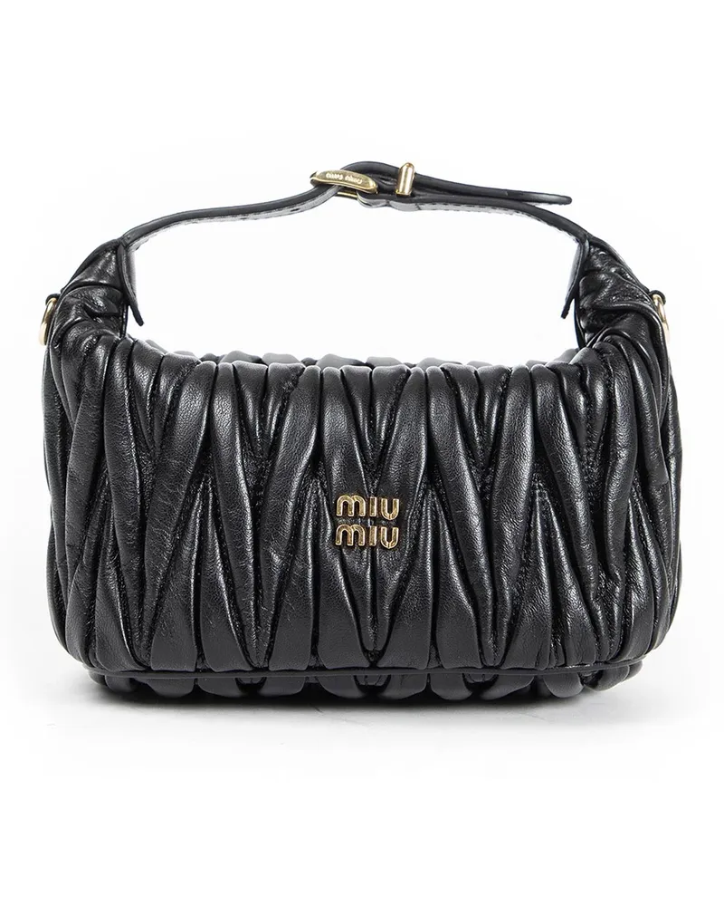 Miu Miu Matelassé Nappa Pouch Black