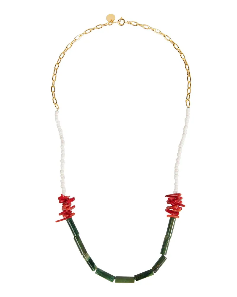 Undercover Beaded Necklace Green
