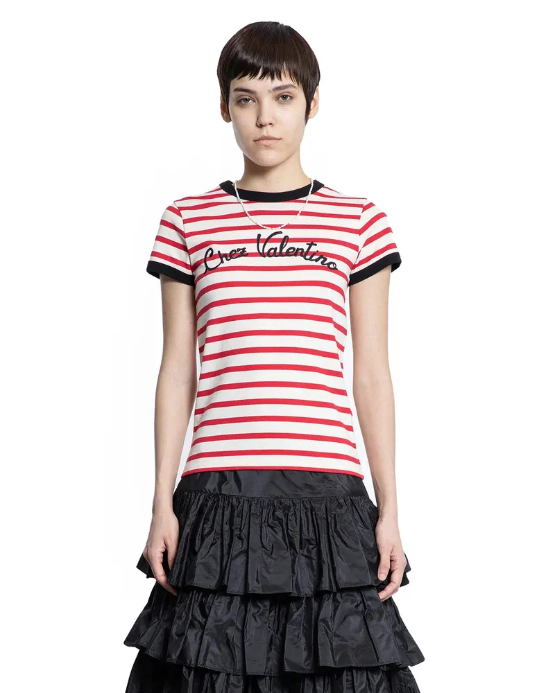 Valentino Garavani WOMAN RED T-SHIRTS & TANK TOPS Red