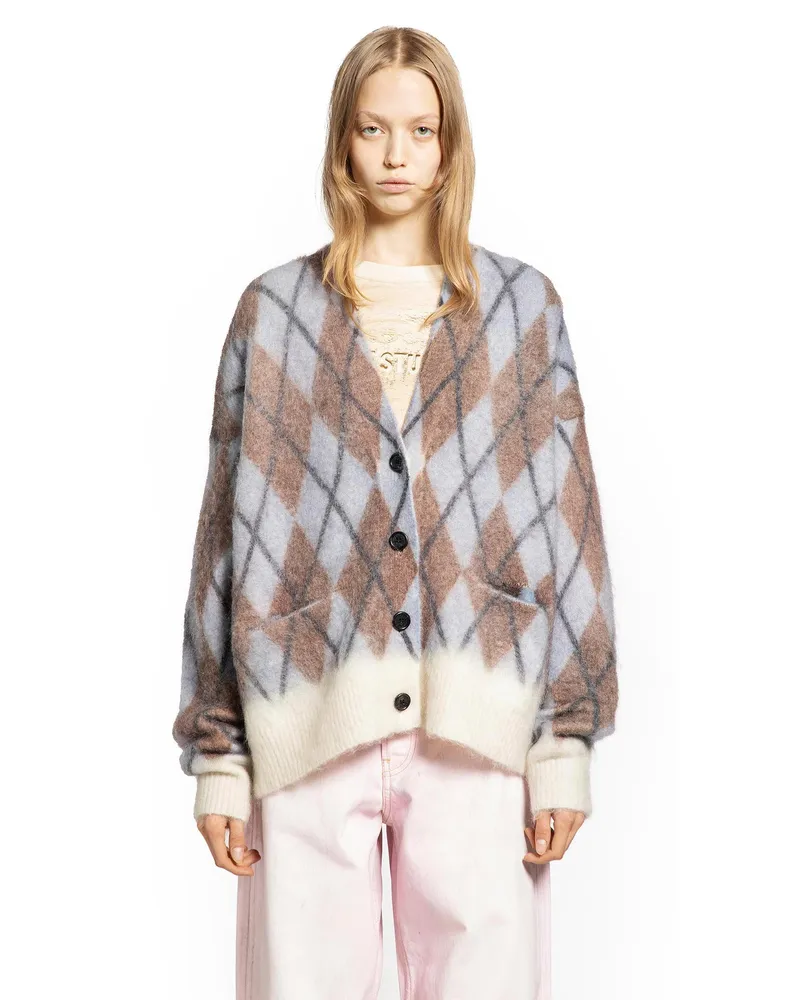 Acne Studios Mohair Wool Knit Cardigan Multicolor