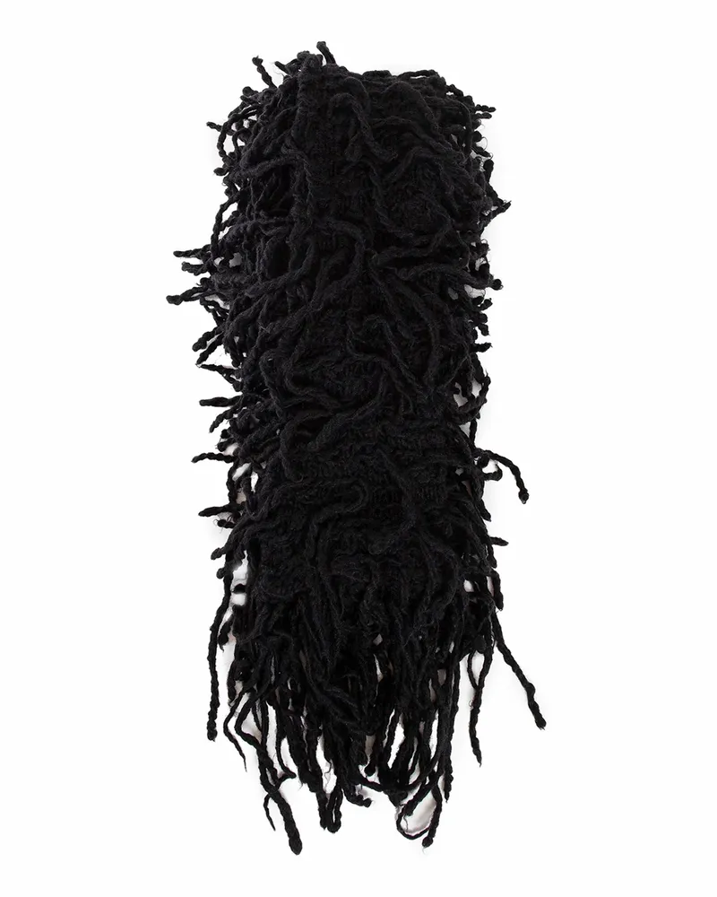 Ann Demeulemeester Imbi Fringed Scarf Black