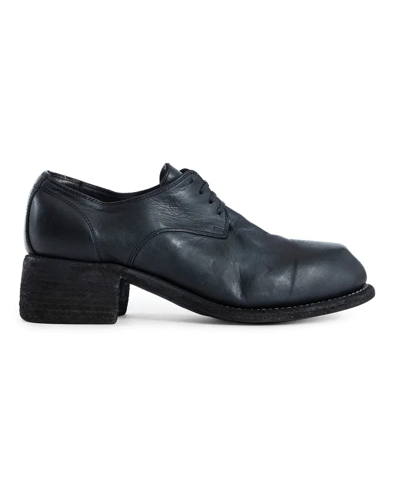 GUIDI NB02 soft horse lace-ups Black