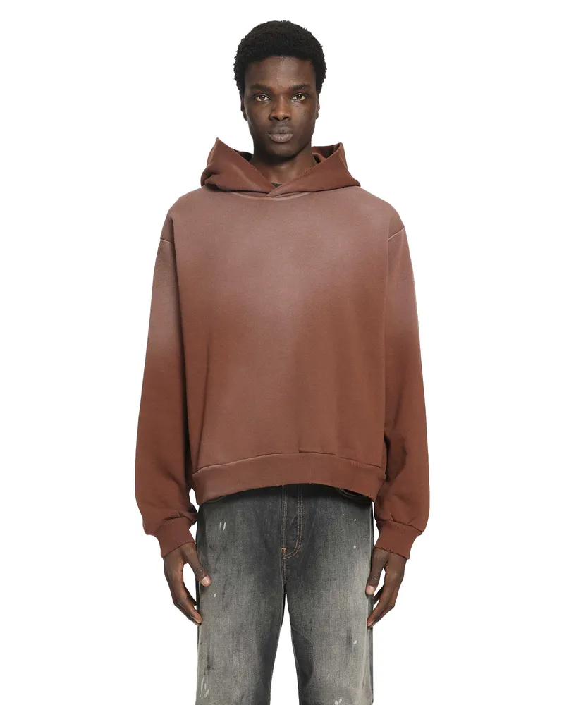 Acne Studios Fleece Logo Hoodie Brown