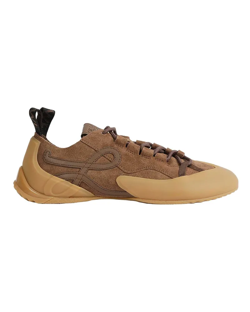 Loewe Suede Grip Sneakers Brown