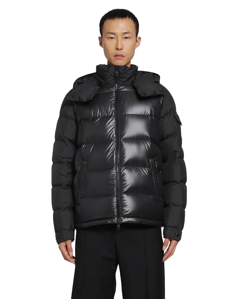 Moncler Maya Hooded Short Down Jacket Black