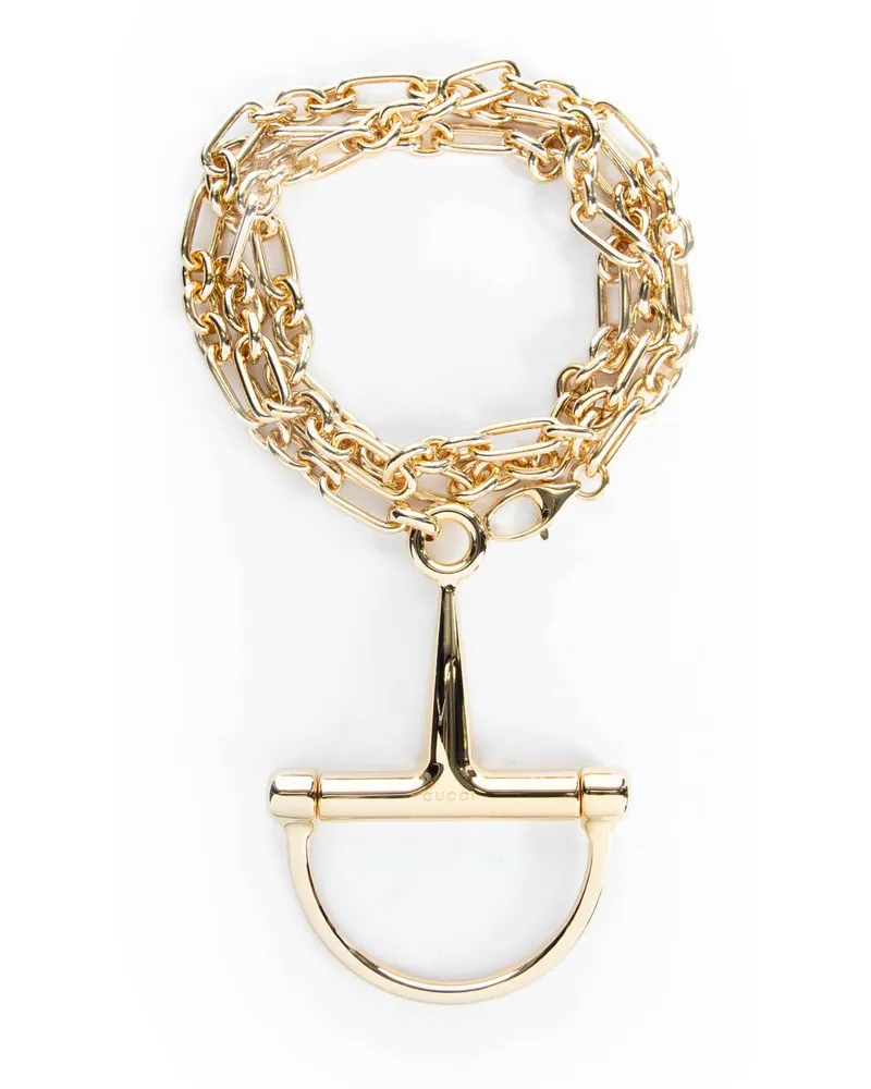 Gucci Half Horsebit Necklace Gold