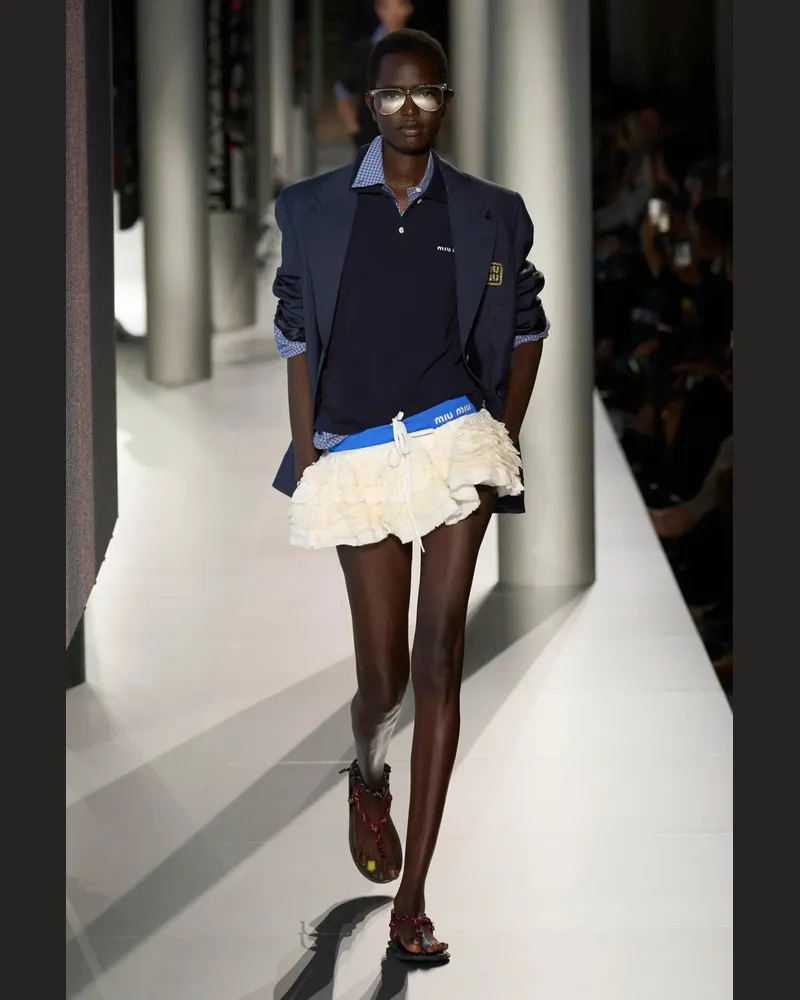 Miu Miu Cotton piqué polo shirt Blue