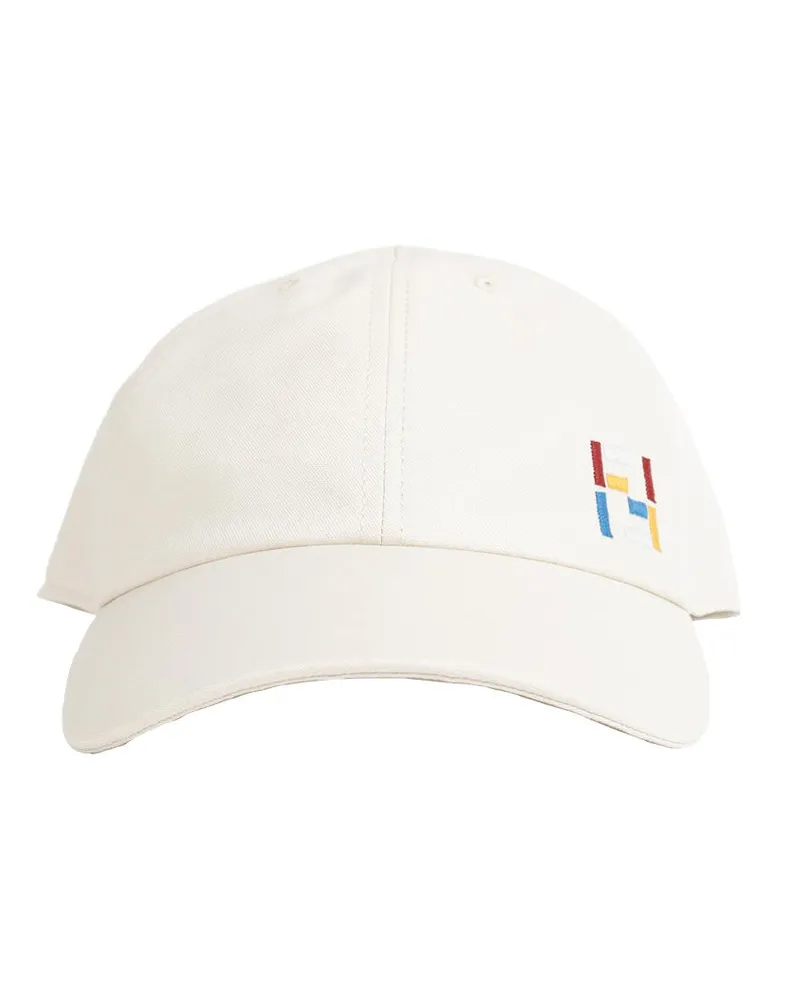 Fendi Cotton Linen FF Baseball Cap White