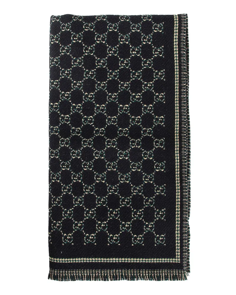 Gucci GG Wool Scarf Black