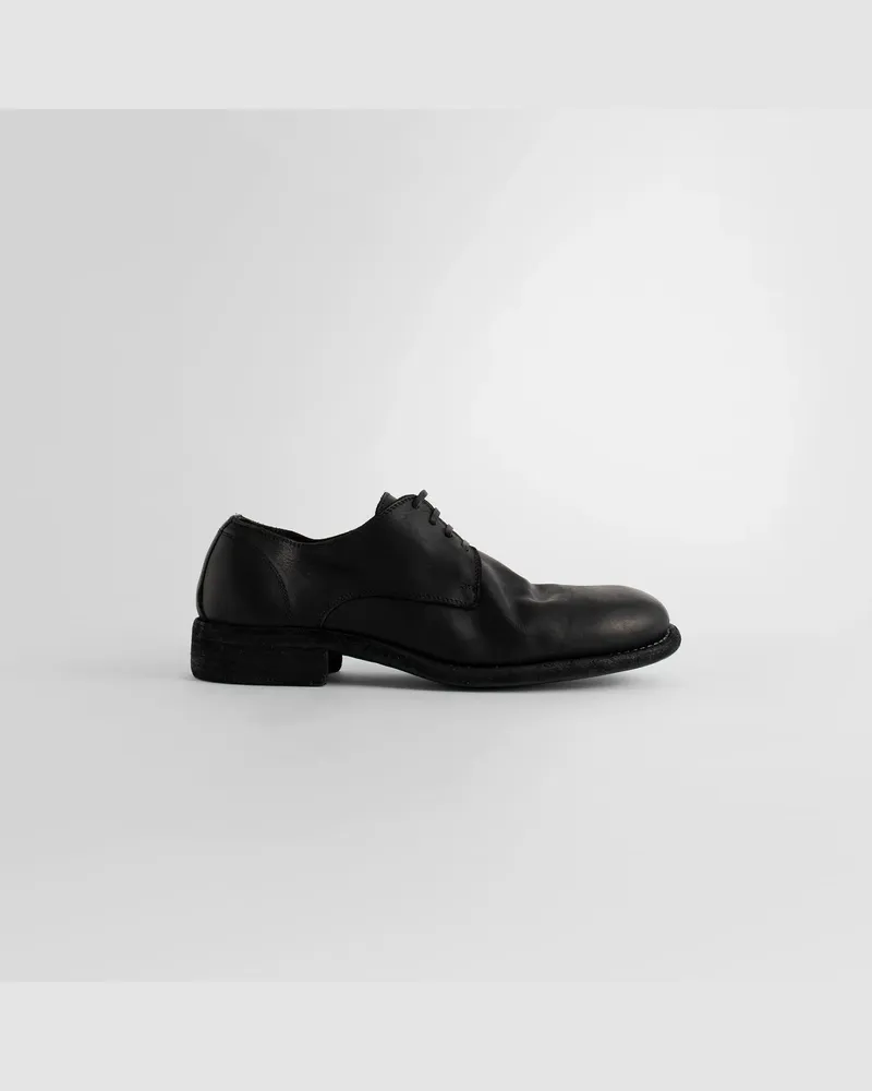 GUIDI 992 Baby Calf Derby Shoes Black