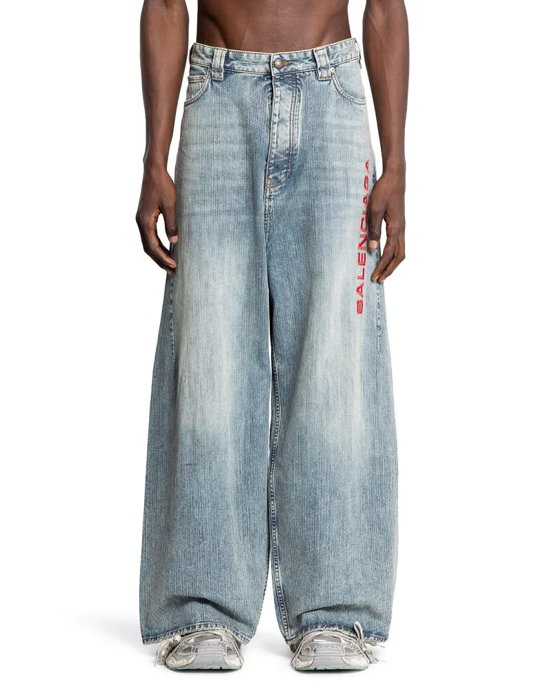 Balenciaga Baggy Pants in Italian ring denim Blue