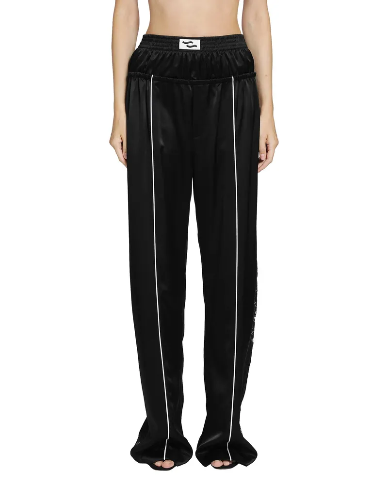 SSHEENA Paji Satin Trousers Black