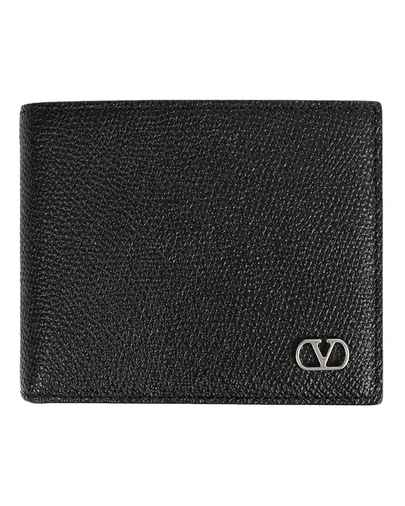 Valentino Garavani Vlogo Grainy Calfskin Wallet Black