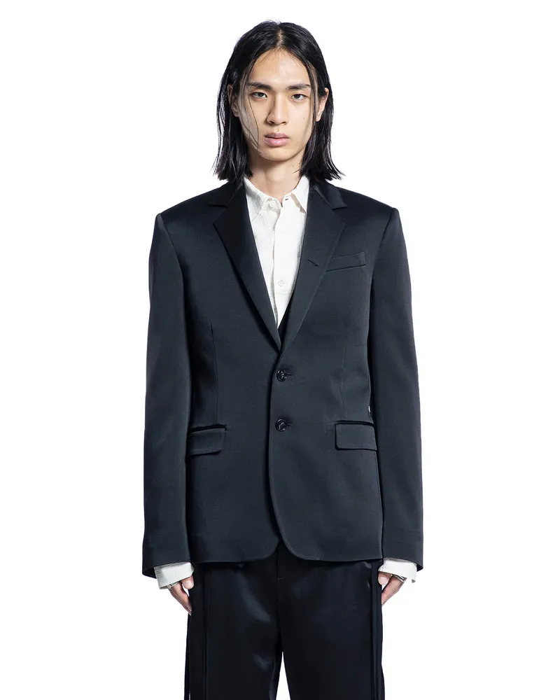 Ann Demeulemeester Vince Blazer in Cady Satin Black
