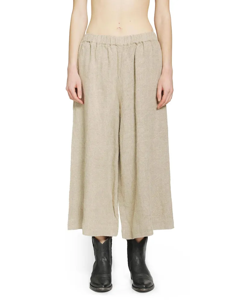 Comme des Garçons Cropped Linen Pants Beige