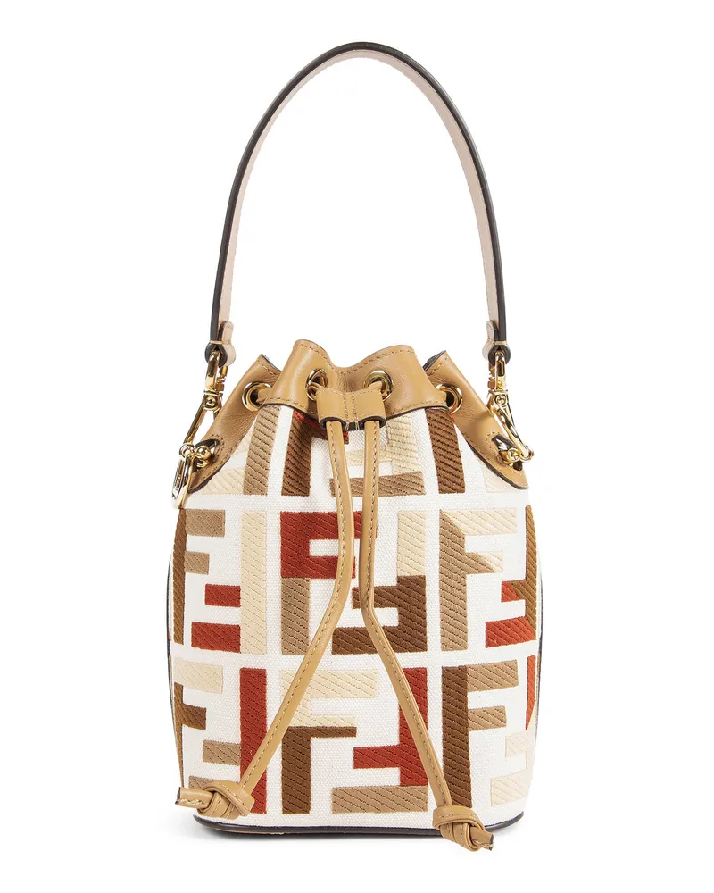 Fendi Mon Tresor Mini Bucket Bag Beige