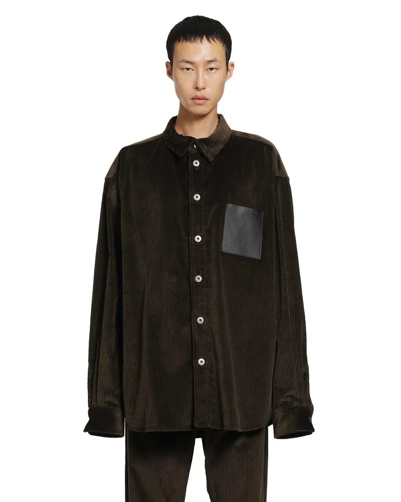 Loewe Cotton Corduroy Shirt Brown