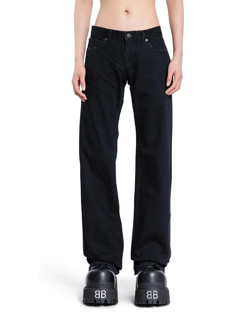 Balenciaga Fitted Low-Waist Pants Black