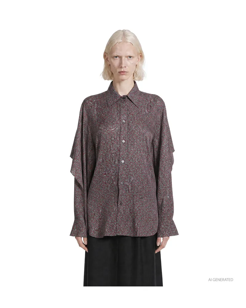 Maison Margiela Square Paisley Shirt Red