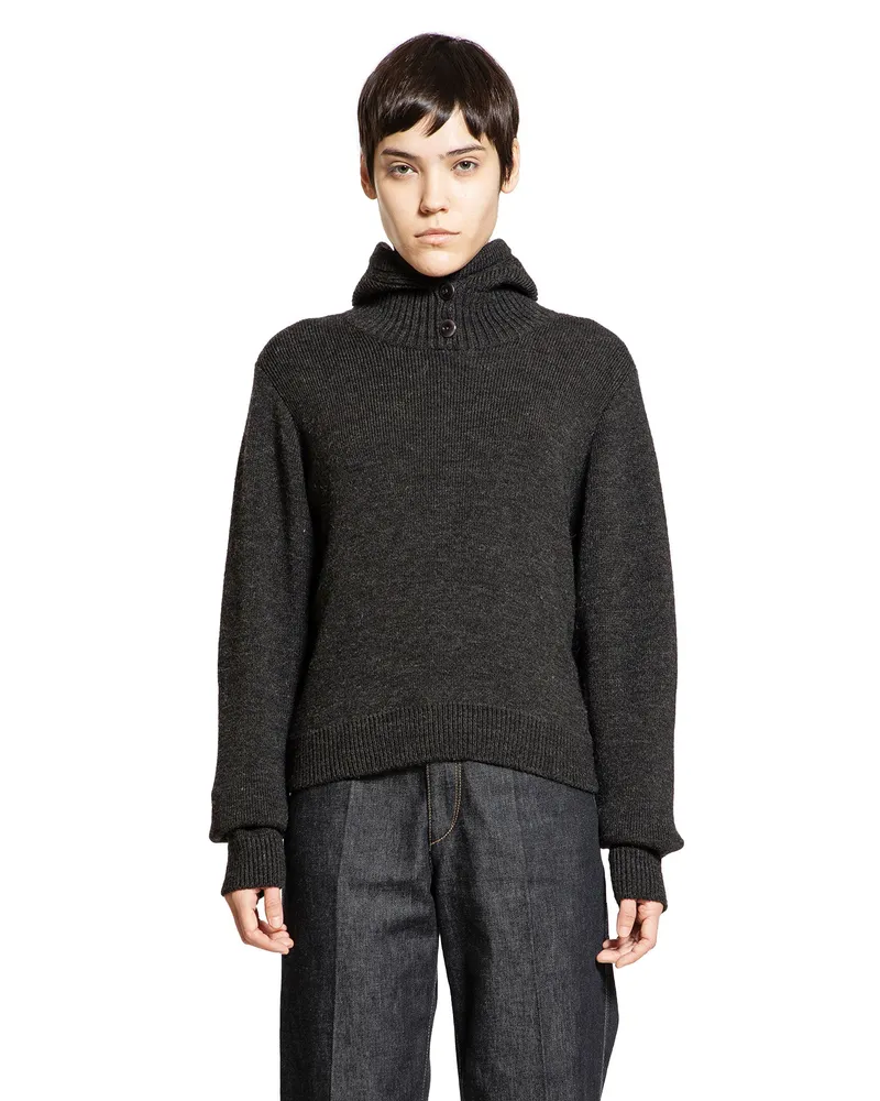 Christophe Lemaire Sweater with Hood Brown