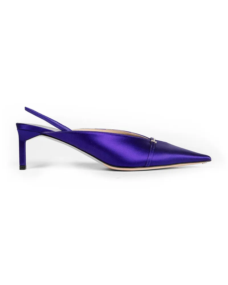 Tom Ford Julianne Satin Slingback Pumps Purple