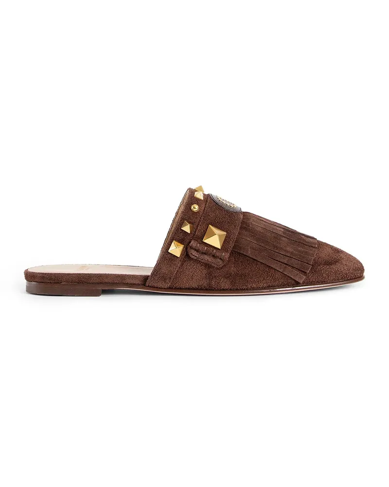 Valentino Garavani Pantofole in camoscio Brown