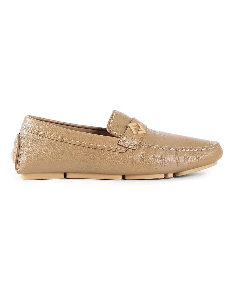 Fendi FF Squared Drivers Beige
