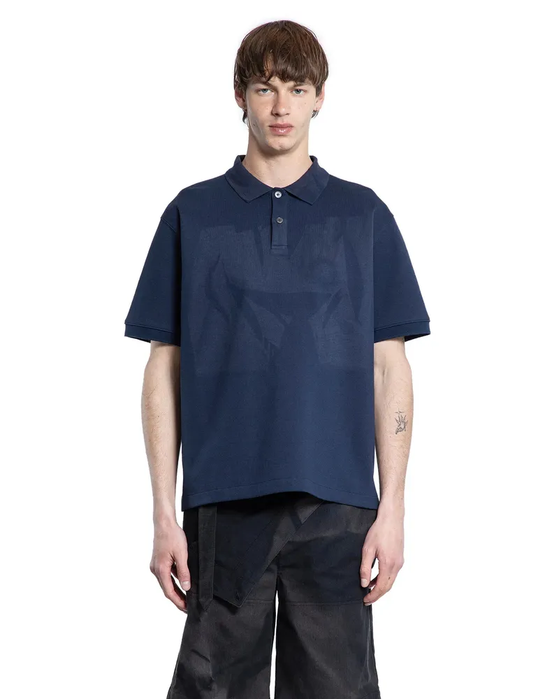 JiyongKim Sun-Bleached Pack Polo Shirt Blue