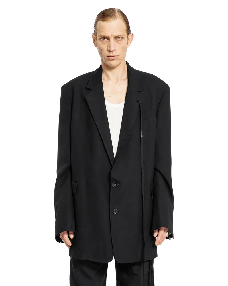 Ann Demeulemeester Anthoon High-Comfort Tailored Blazer Black