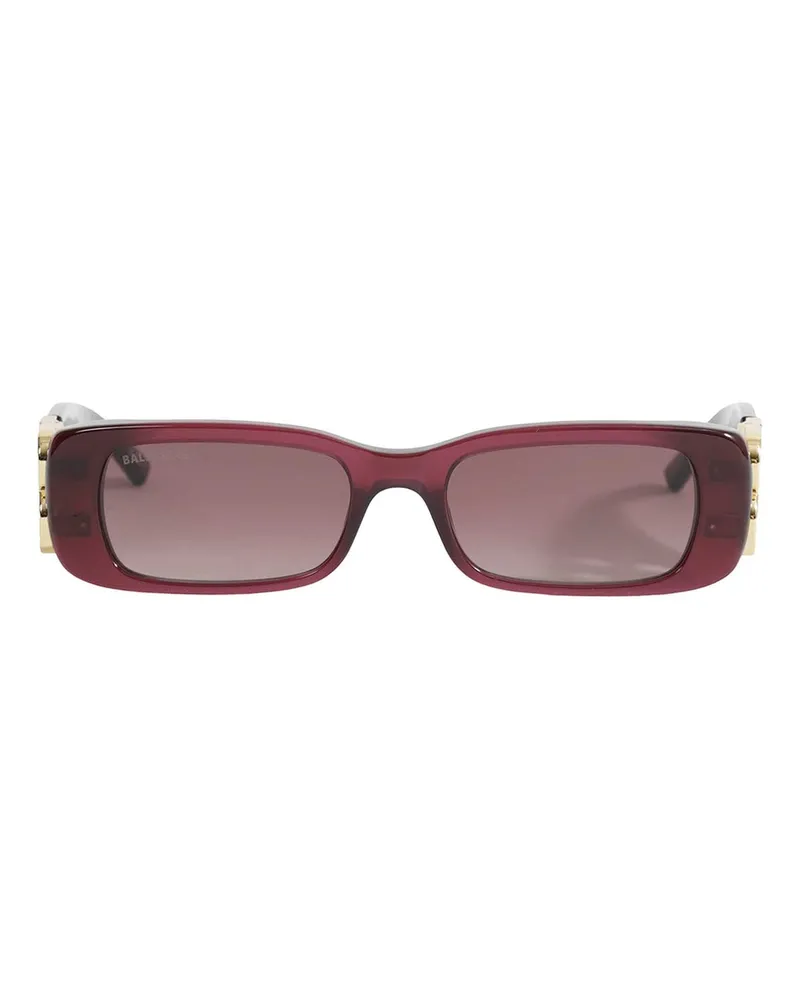 Balenciaga Dynasty Rectangle Sunglasses Red