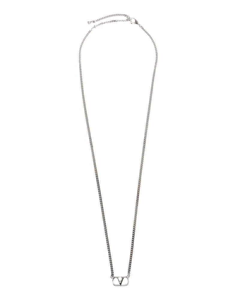 Valentino Garavani VLogo Necklace Silver