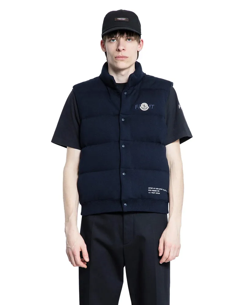 Moncler Gilet imbottito in cotone collaborazione FRGMT Blue