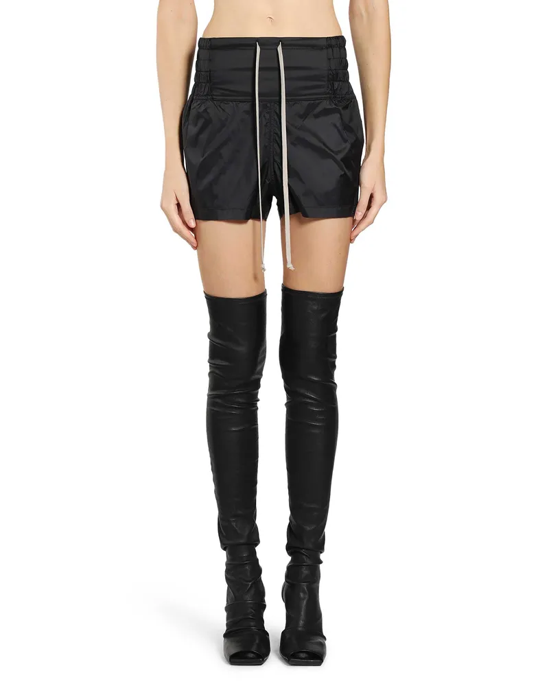 Rick Owens Concordians Nylon Mini Shorts Black