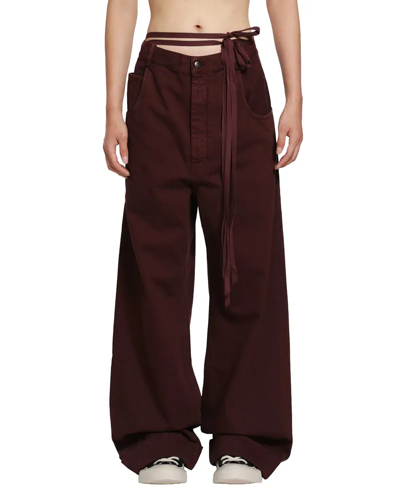 Ann Demeulemeester Michael 5 Pocket High Comfort Trousers Red