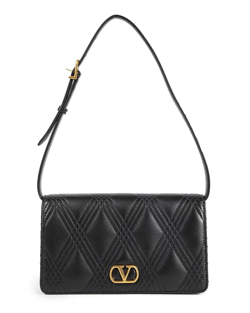 Valentino Garavani Quiltie 67 Mini Shoulder Bag Black