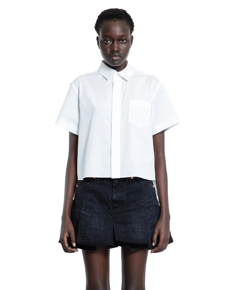 Sacai Cotton Poplin Shirt White