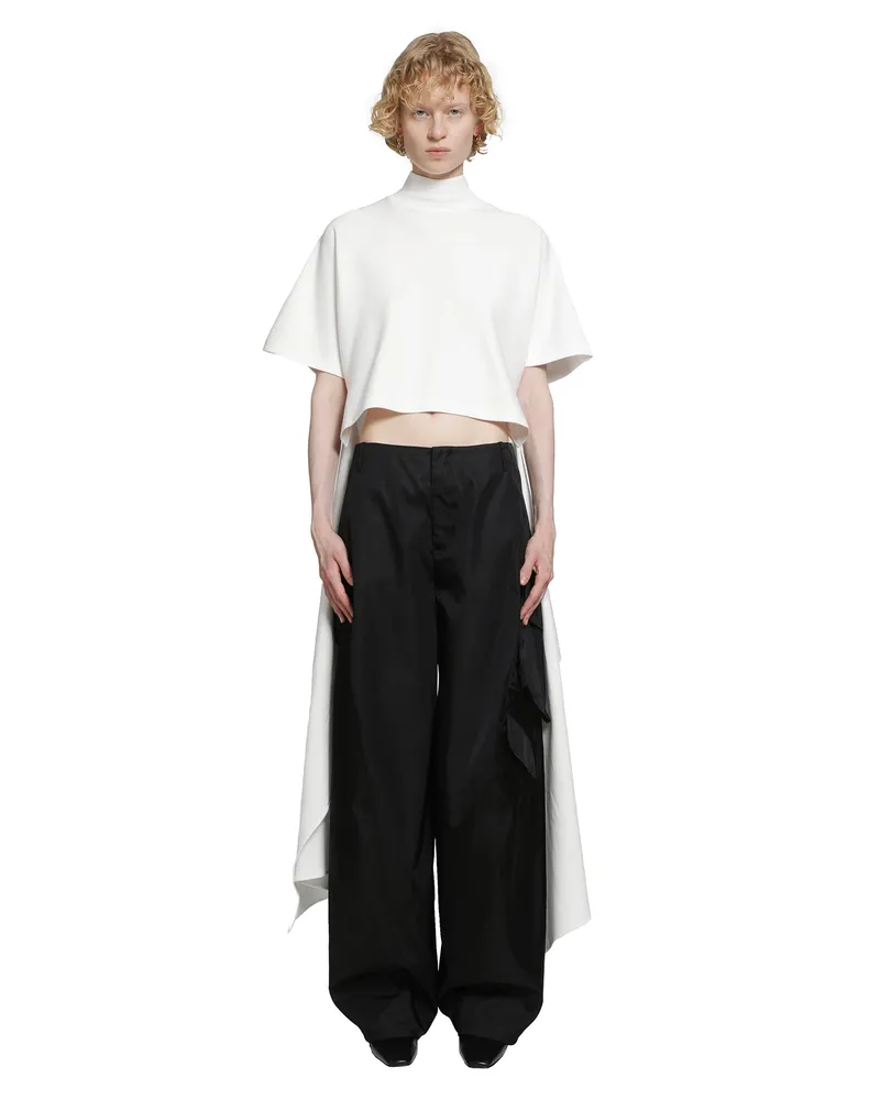 Alaïa Asymmetric Cotton T-Shirt White