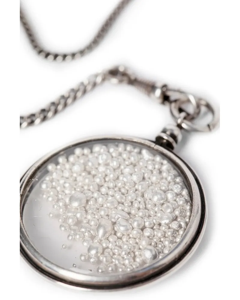 Ann Demeulemeester Elsu Medallion Necklace Silver