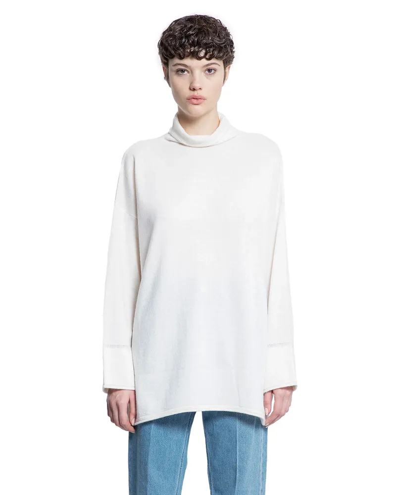 Max Mara Cashmere Turtleneck Sweater Off-white