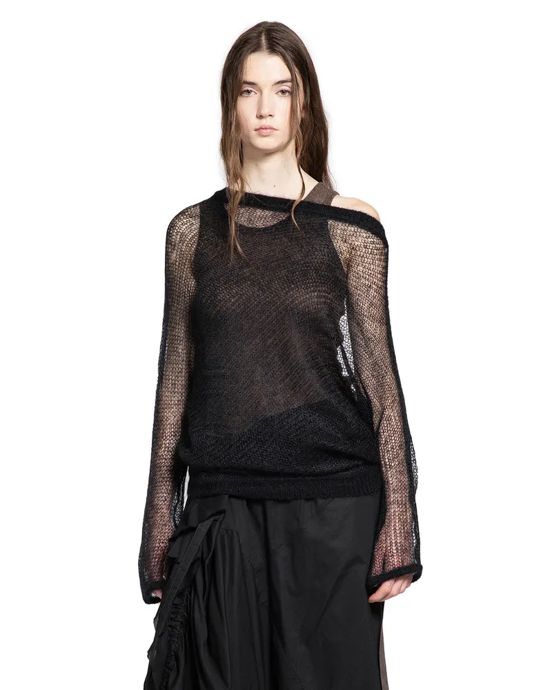 Ann Demeulemeester Dolfine Dropped Shoulder Sweater Black
