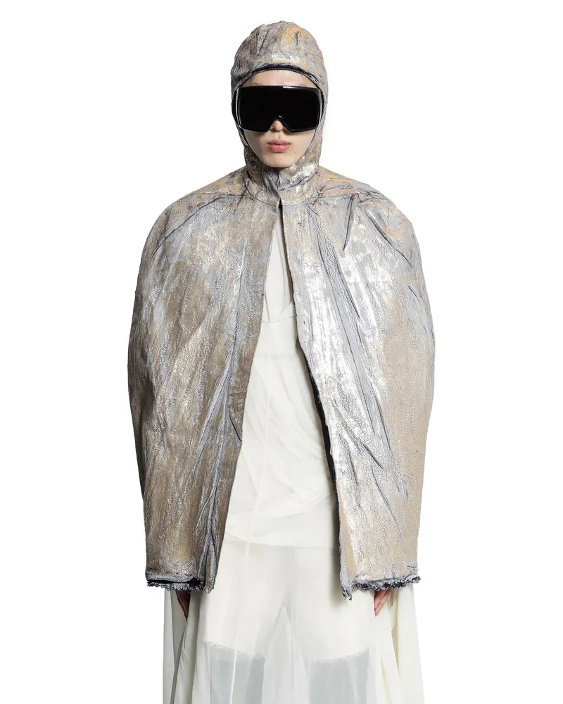 Rick Owens Hollywood Pville cropped cape Gold