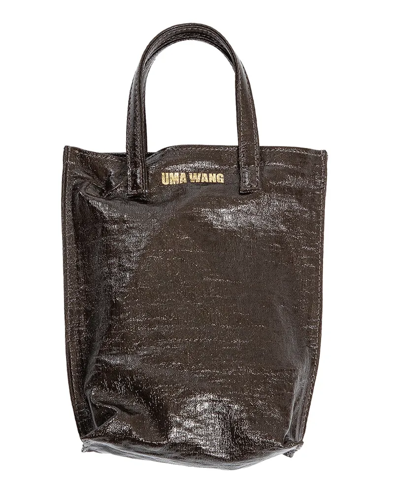 Uma Wang Small Case Canvas Brown