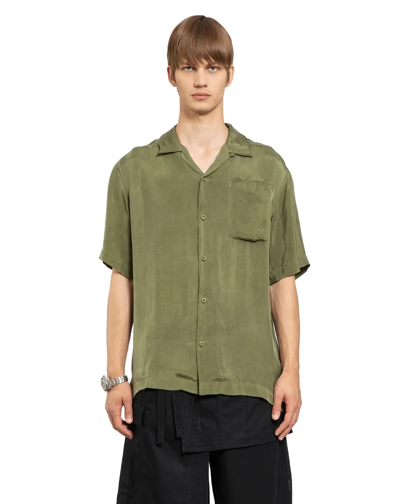 maharishi Tiger Dragon Camp Collar Shirt Green