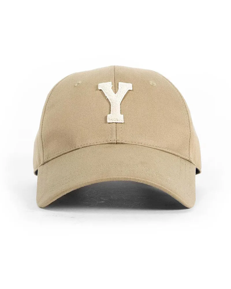 Saint Laurent Y Varsity Baseball Cap Beige