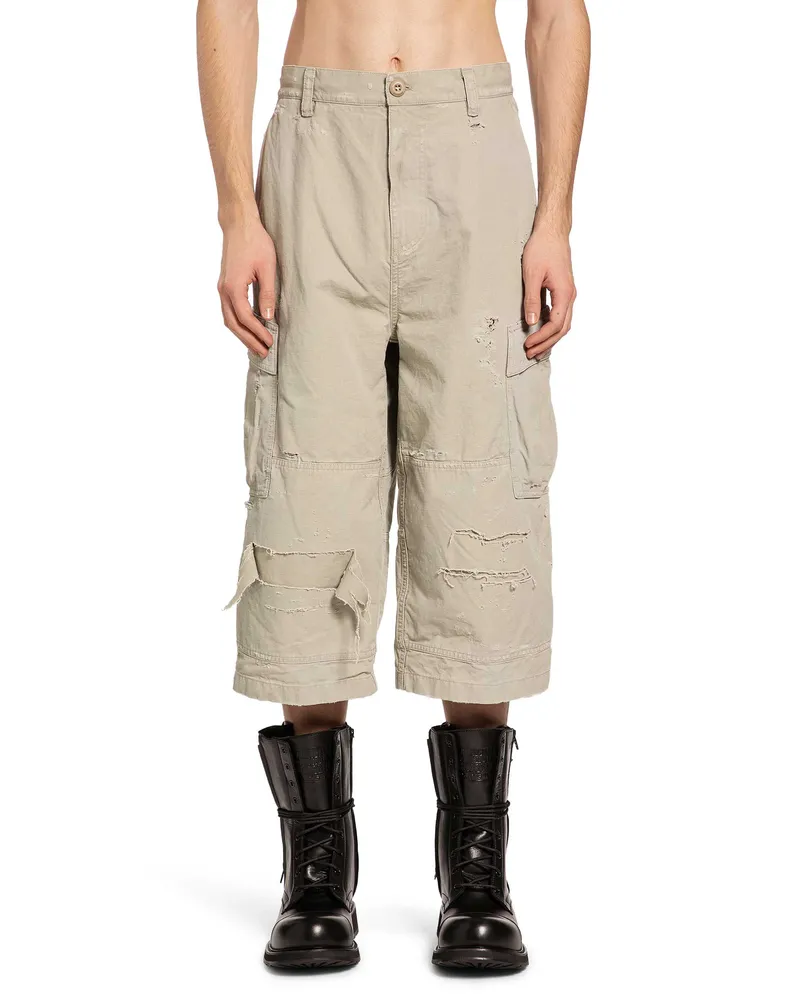 Balenciaga Cropped Cargo Pants Beige