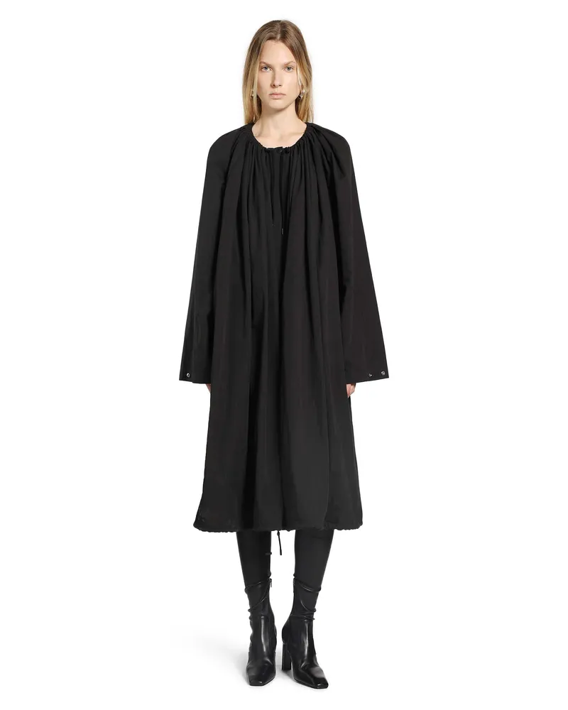 Totême Gathered Parachute Coat Black
