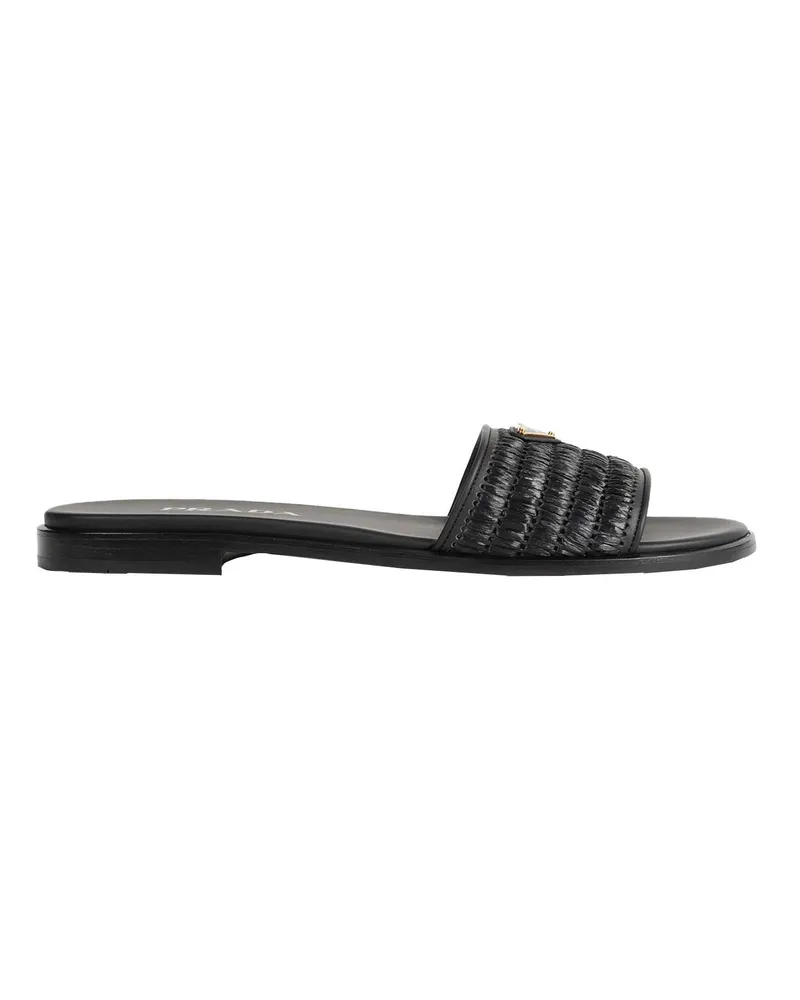 Prada Leather Slides Black
