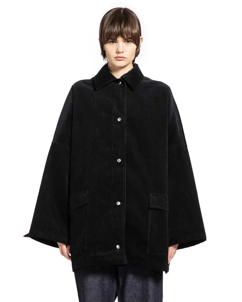 Totême Cord Overshirt Jacket Black