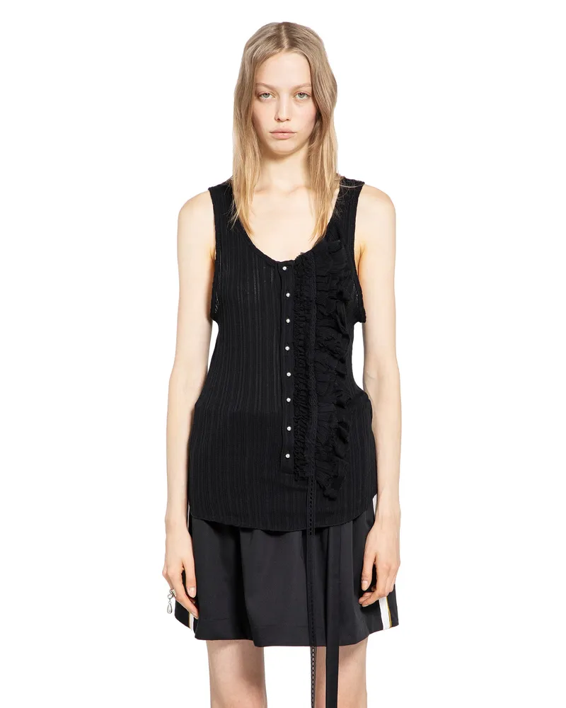 Ann Demeulemeester Rase Serafino Tank Top Black